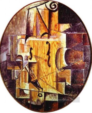  1912 Oil Painting - Violin 1912 Cubist